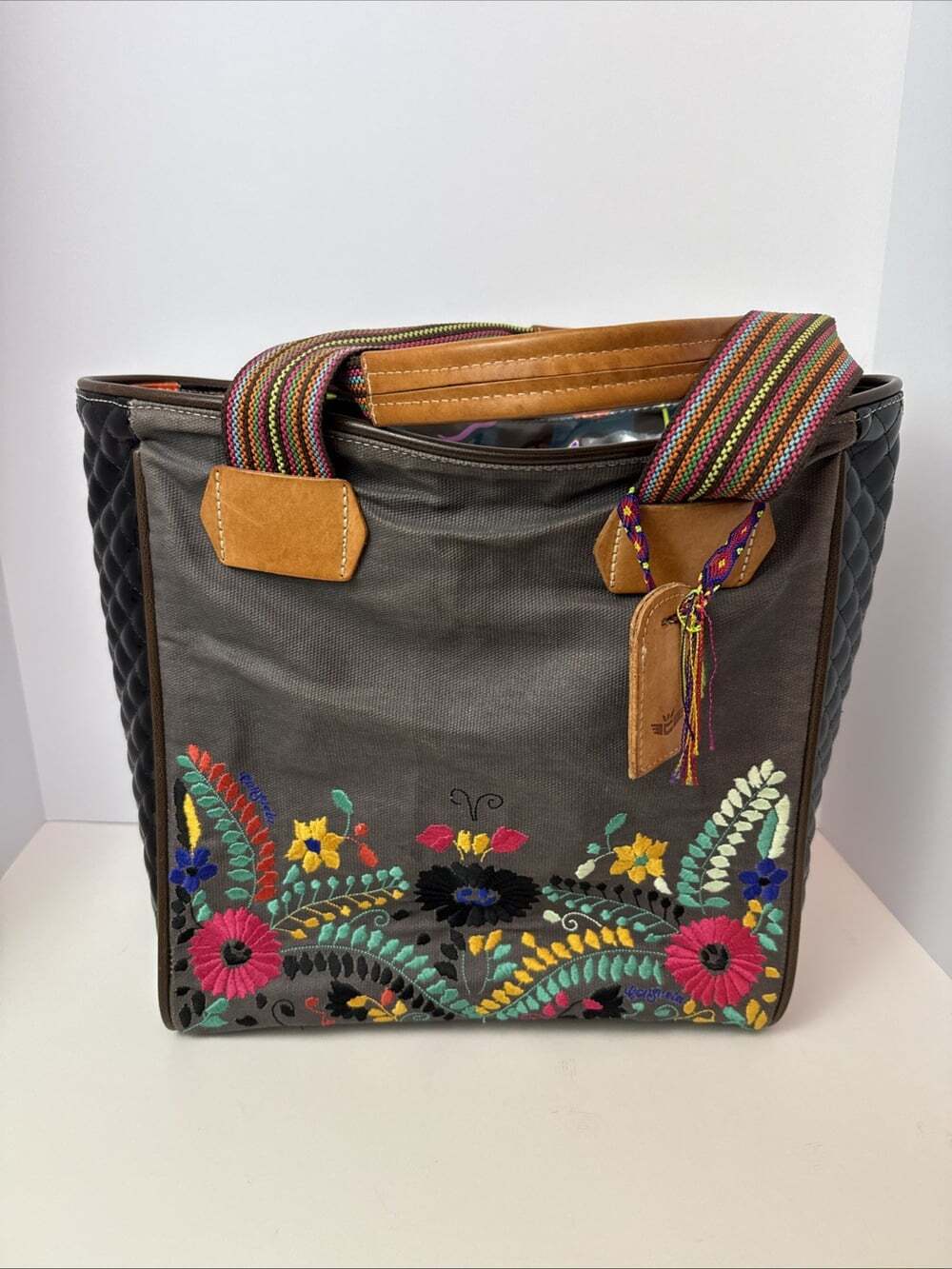 Consuela Silverlake Classic Tote Playa Collection Embroidered Floral